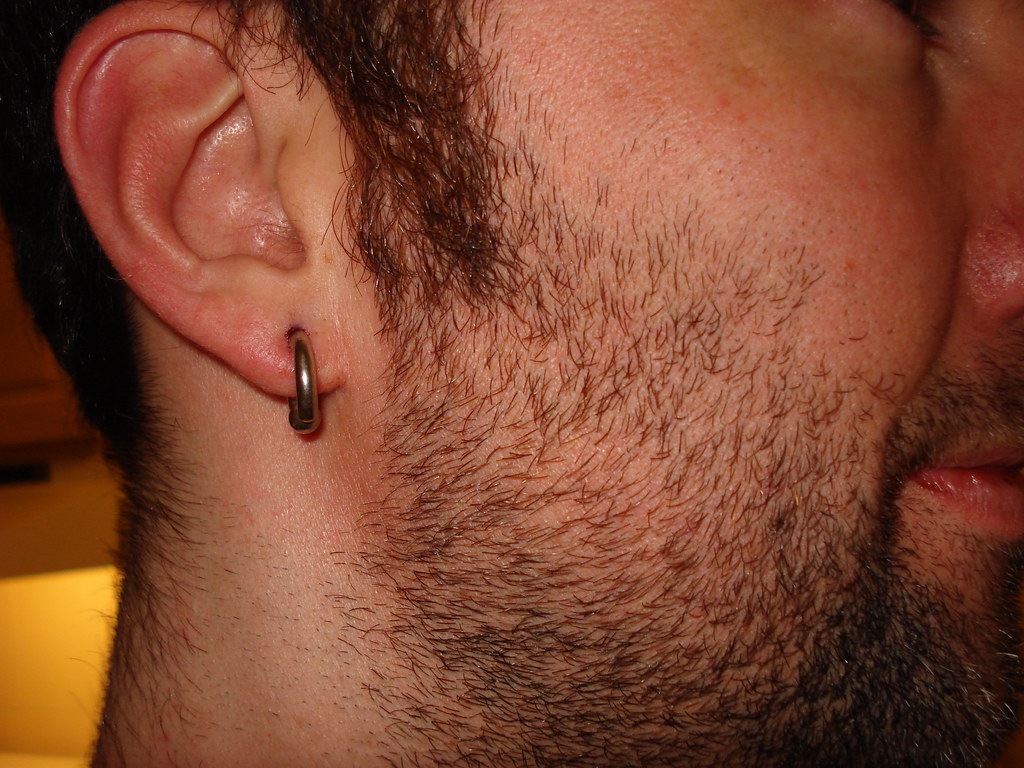 8ga pierced ears 8 gauge initial by Robin at Yonge St