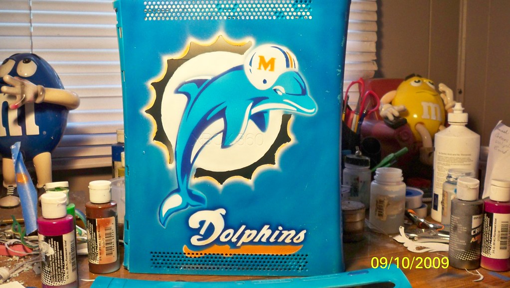 XBox 360 Airbrushed Miami Dolphins Shell Flickr
