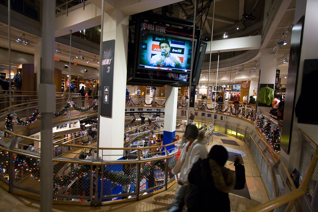 NBA Store the entire stores is filled with NBA merchandise… Flickr