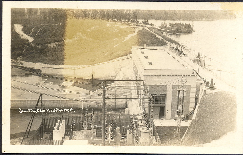 Wellston MI Tippy old Junction Dam RPPC Big Manistee River… Flickr