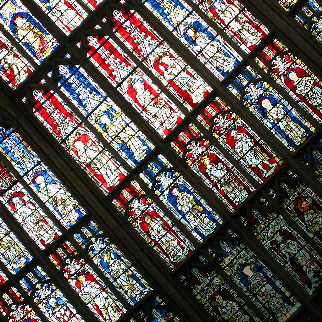 Stained glass at Gloucester Cathedral One of the beautiful… Flickr