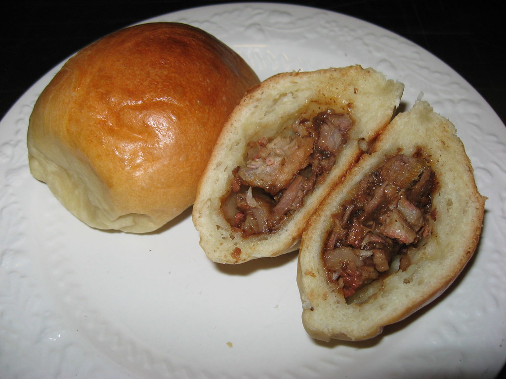 Mei Li Wah Baked roast pork buns (sliced) yummyinthetummyblog Flickr