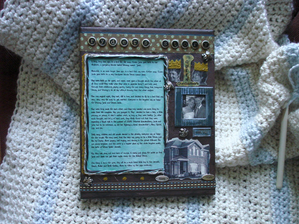 Altered Art Poem and crochet baby blanket Trudy Flickr