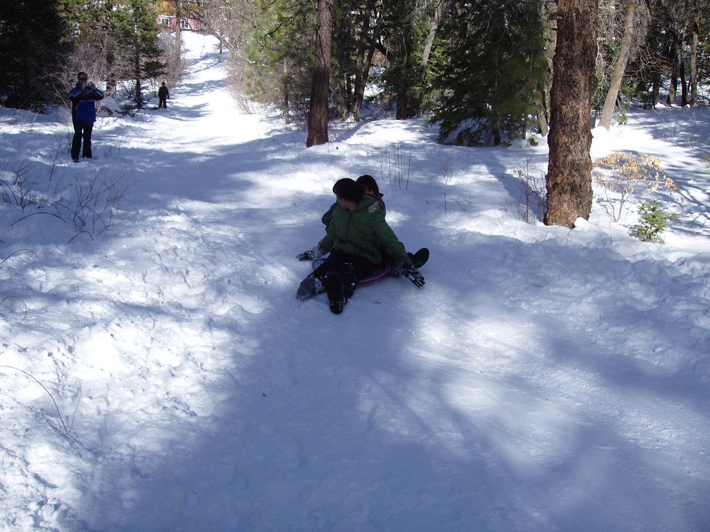 Sledding near the Cabin Cary N Flickr