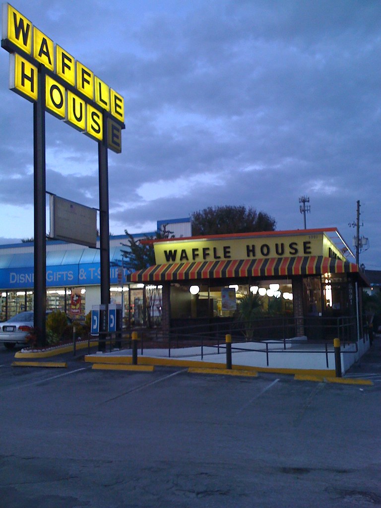 The Waffle House This where we are eating dinner. Excited