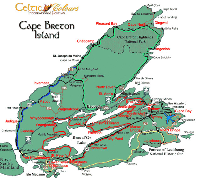Map of Cape Breton Map courtesy of Cape Breton Celtic Colo… Flickr