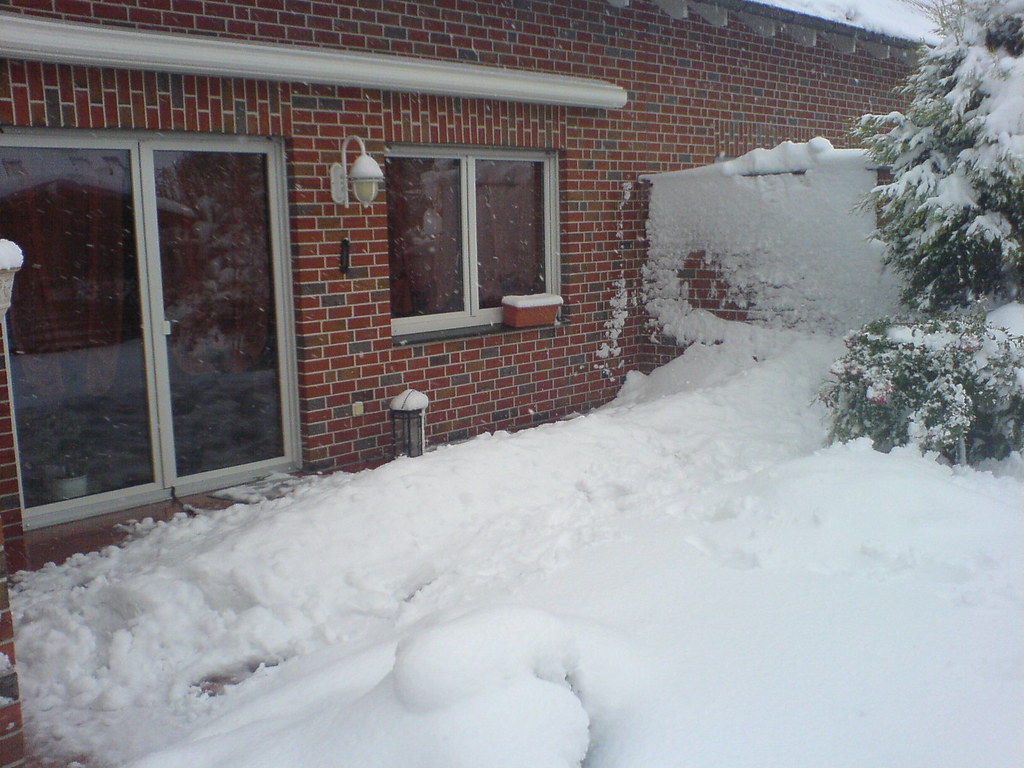 Snow from the roof With a loud "bang" that made me thought… Flickr