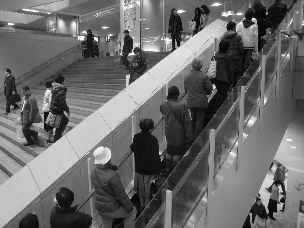 Department store escalator Dom Pates Flickr