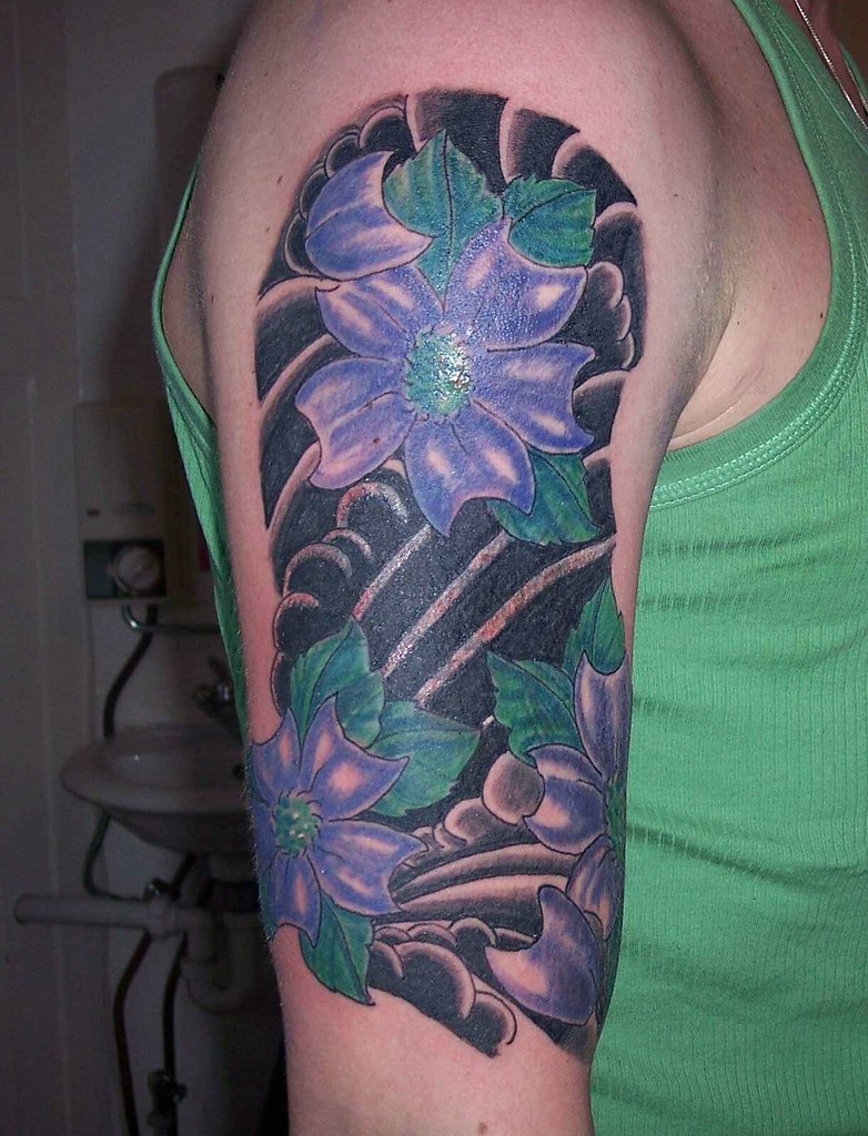 blue flowers Classic Ink Tattoo Studio Flickr