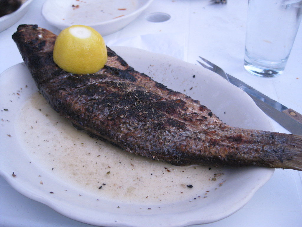 Whole Grilled Striped Bass Elia's in the Bronx Michael Q. Flickr