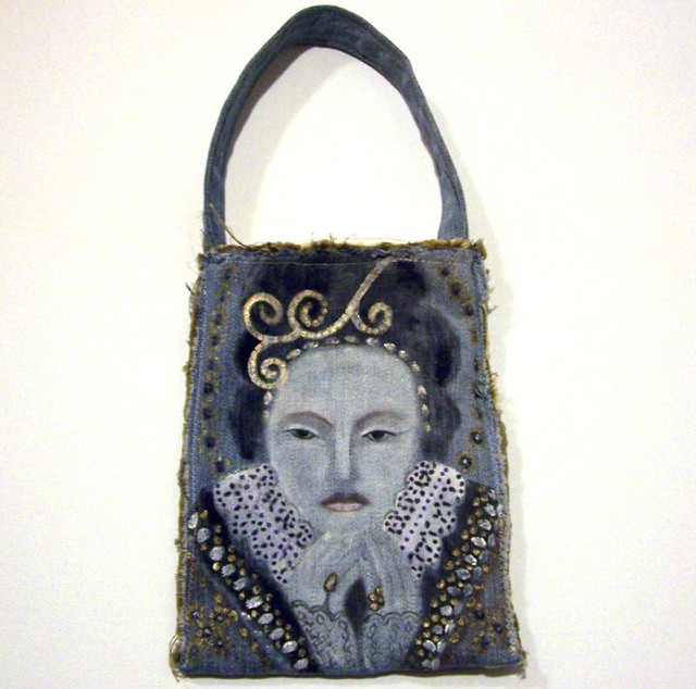 Gothic Queen Hand Painted Recycled Denim Purse One of a ki… Flickr