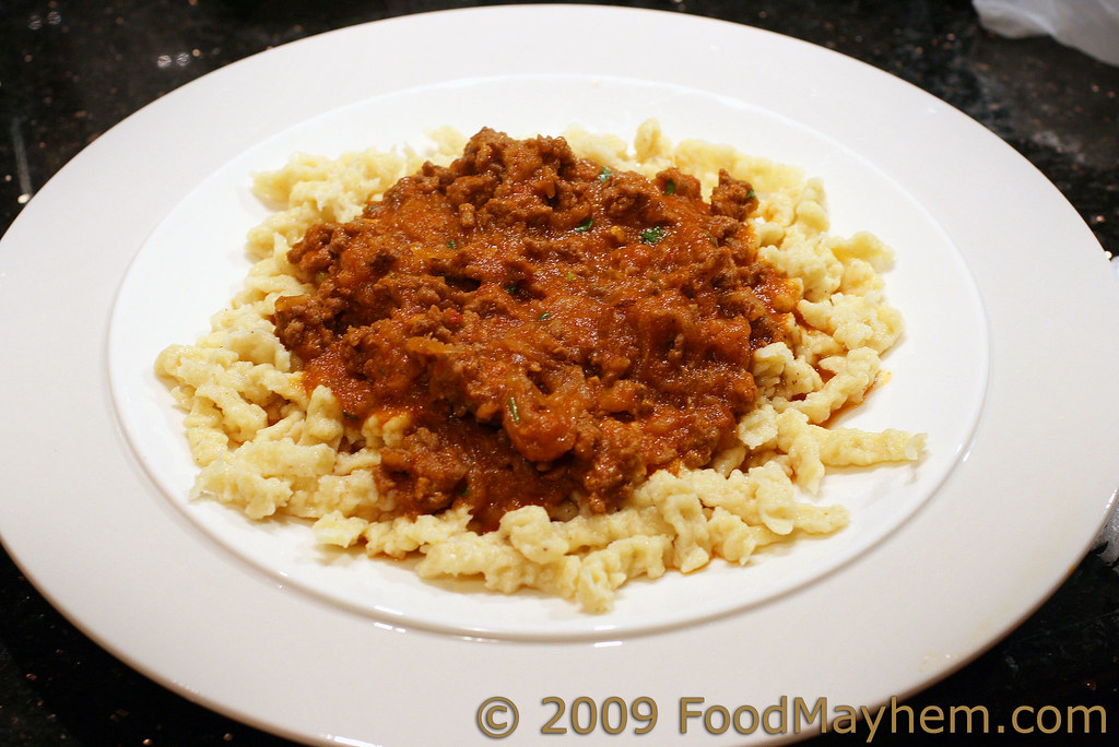 Cascabel Ground Beef Sauce over Spaetzle Jessica and Lon Binder Flickr
