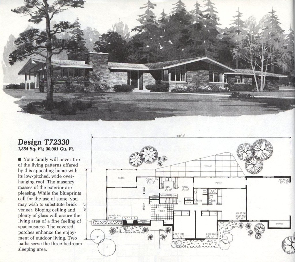 Home Planners Design T72330 MidCentArc Flickr