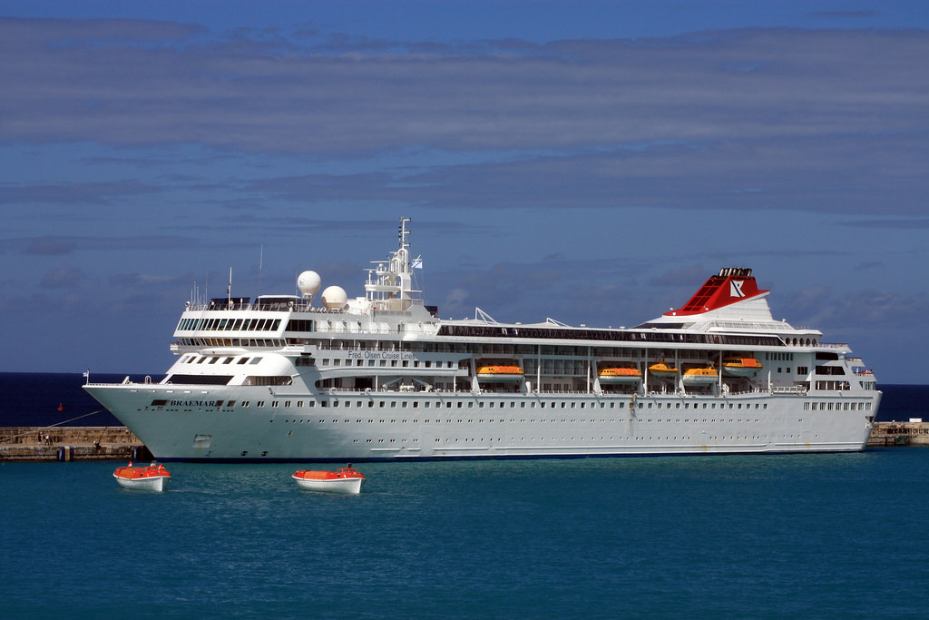 Braemar Fred Olsen cruise ship Braemar, in harbour at