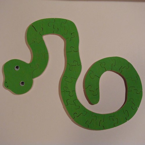 Snake Wooden Jigsaw Puzzle 26 Pieces I hand cut this wit… Flickr