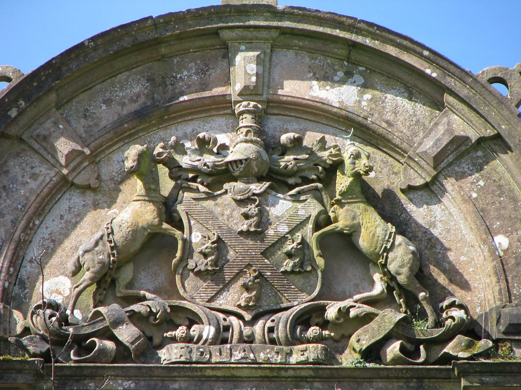 Poltalloch House Malcolm coat of arms This huge badge is… Flickr