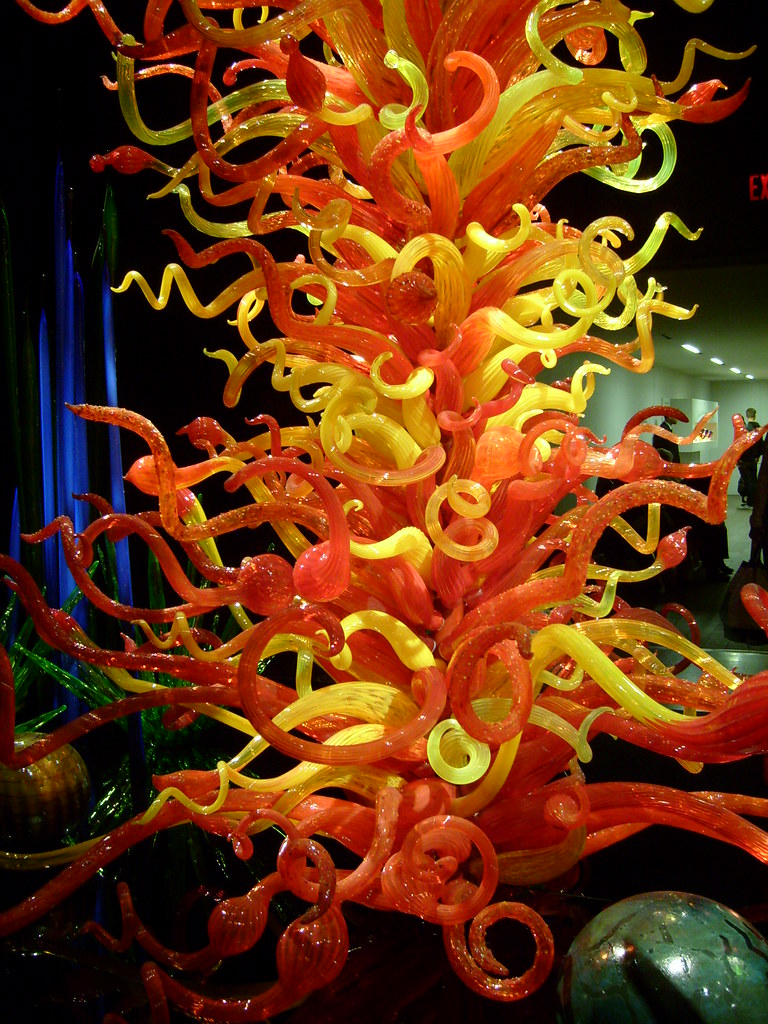 Chihuly Glass Mille Fiori glass "flowers" installed on a… Flickr
