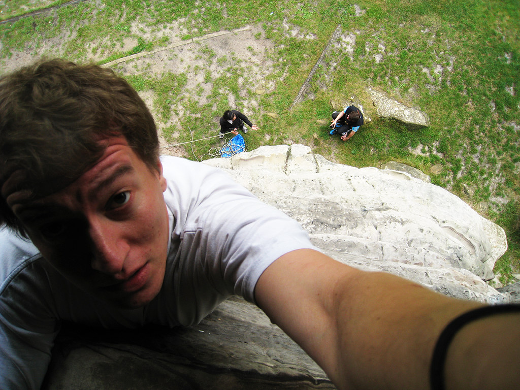 Climbing at Bowles Rock Selfpotrait after finishing a cli… Flickr