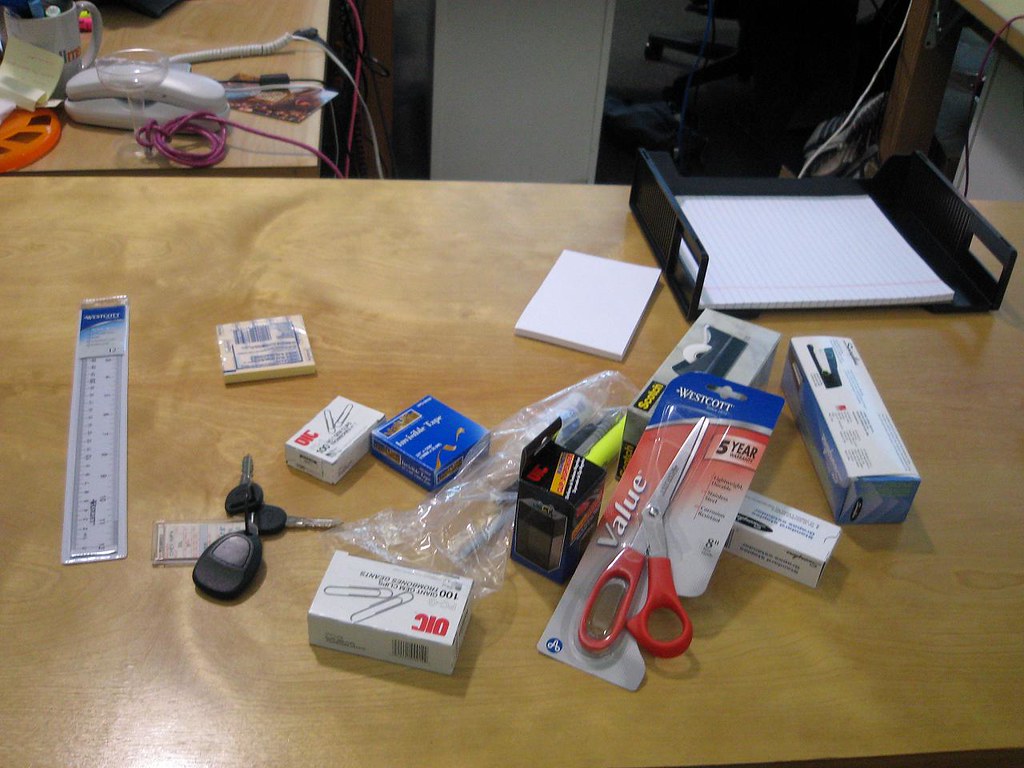 New employee office supply kit I still haven't used the ru… Flickr