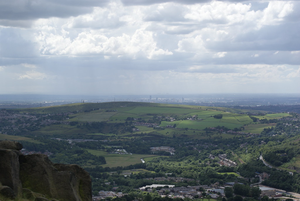 View from Pots & Pans Beyond Greenfield to Manchester Flickr