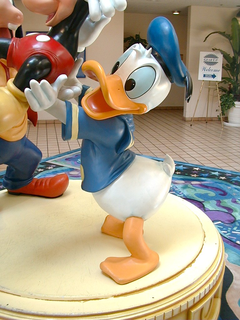 Donald Duck Statue in Lobby of Disney Pacfic Hotel at Disneyland a