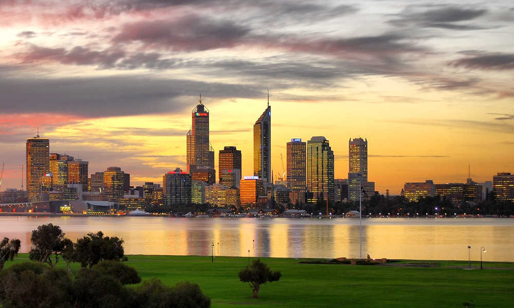 Perth City Sunset Sunset Tuesday 6th May Darryn Santich Flickr