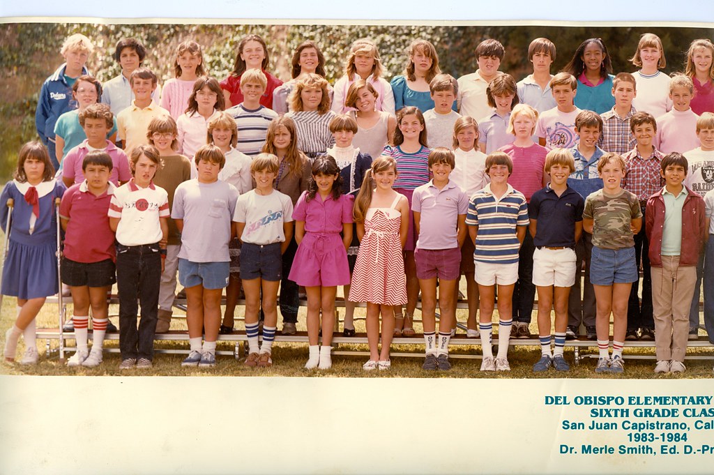 Del Obispo Elementary School 6th grade class photo Left Side Only