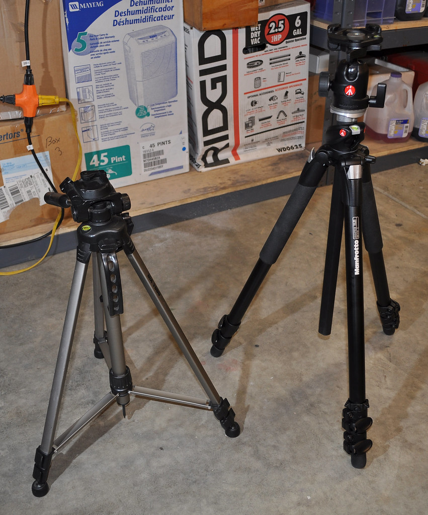 new tripod vs old tripod Manfrotto 055XPROB with 488RC0 ba… Flickr