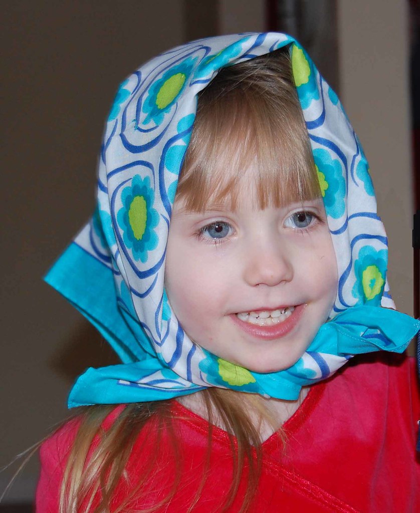 cancer scarf Hope models one of her mom's scarves. Ray McCain Flickr