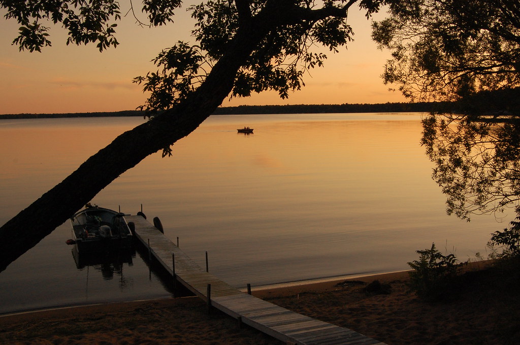 Sunset on Lake Hubert by Nisswa wally Flickr