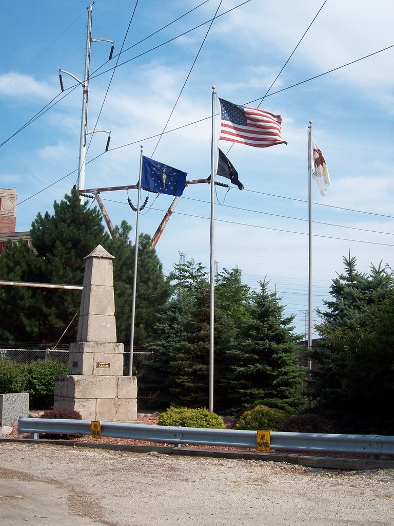 Illinois/Indiana Border Marker Strannik45 Flickr