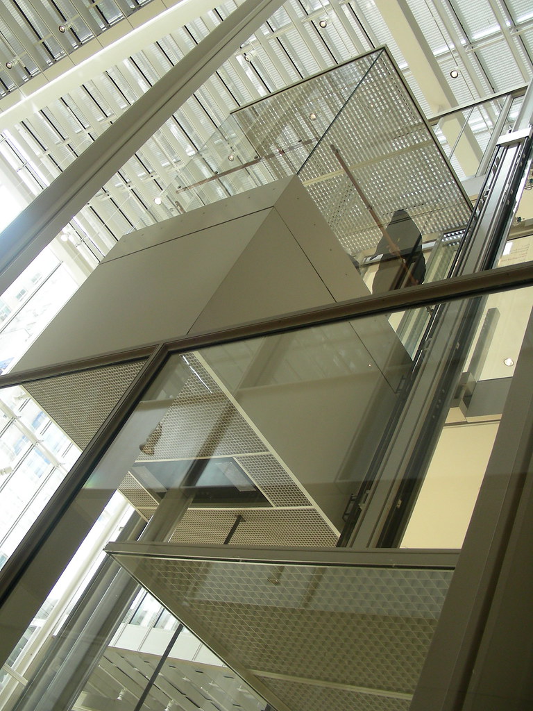 Library elevator view of the glass elevator at the … Flickr