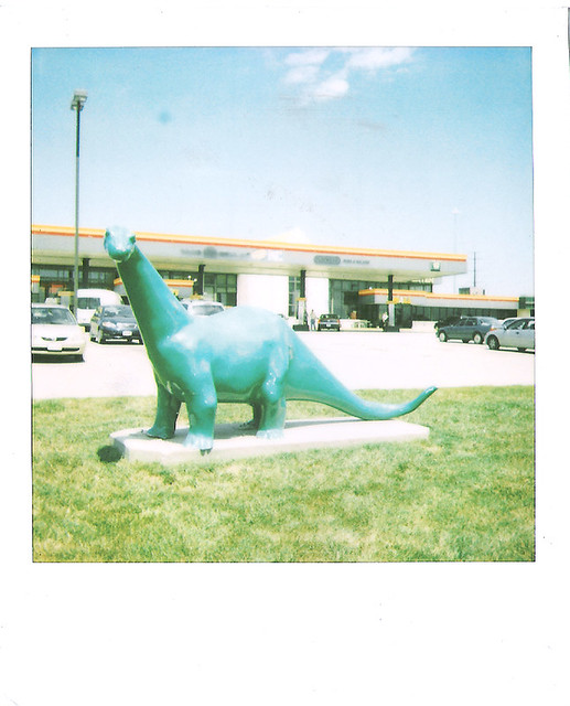 dino dinosaur = fossil fuel = gasoline = literal mascot e. belknap Flickr