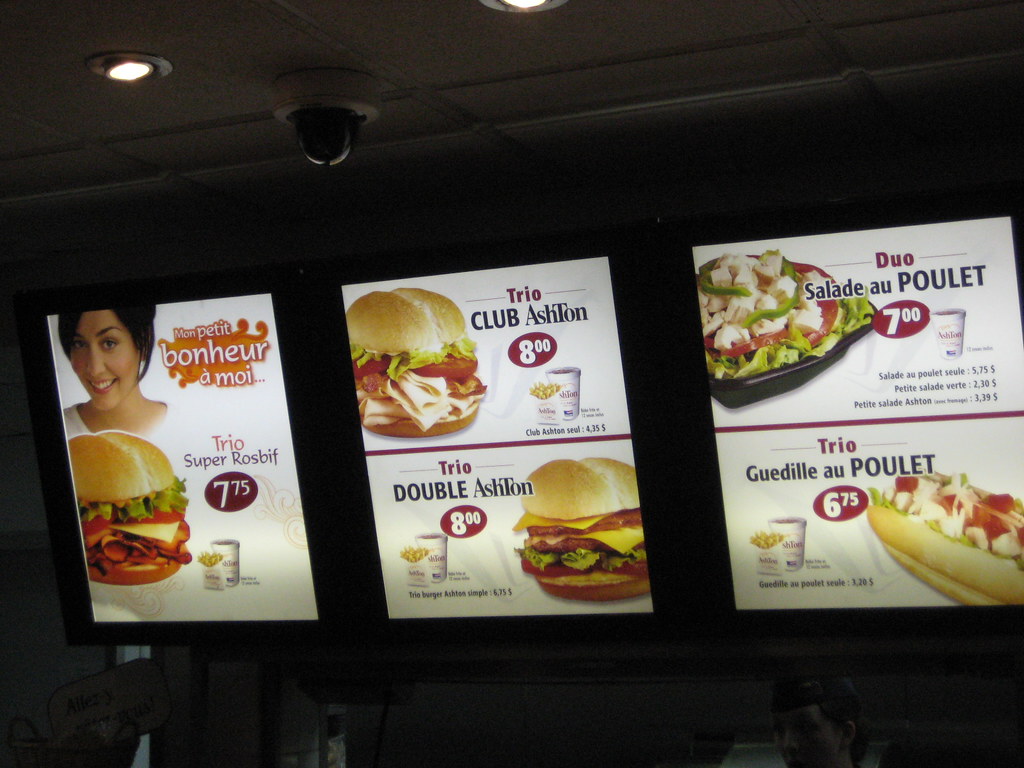 Chez Ashton menu 1 Menu de Chez Ashton, Grande allée, Qu… Cody L