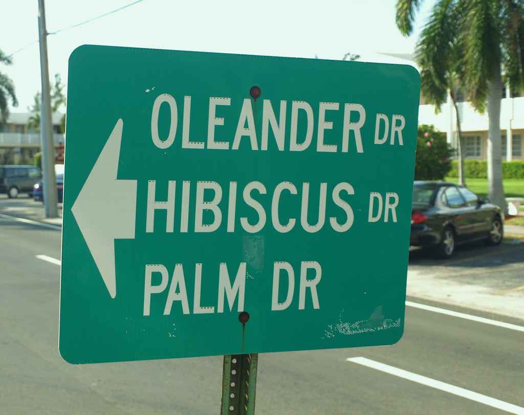 Sunset Drive Sign Directions to the three islands off of S… Flickr