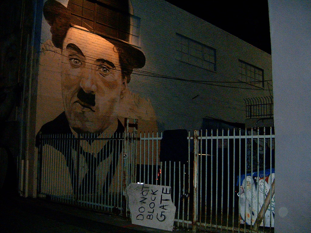 Charlie Chaplin Mural Alley behind Walk of Fame near subwa… Flickr