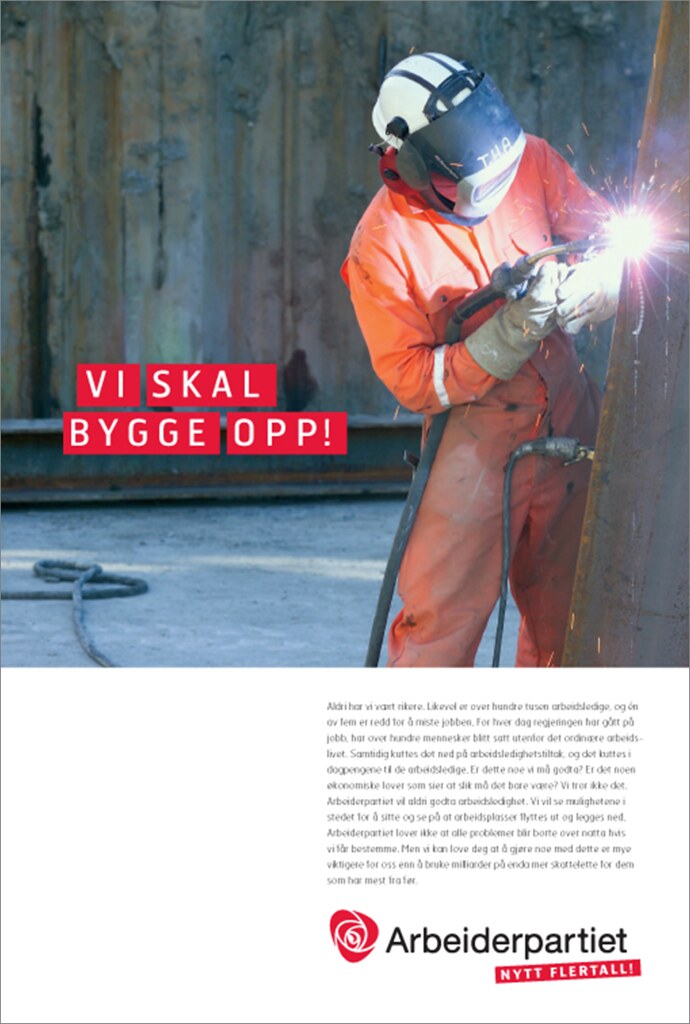 Plakat valg 2005 Vi skal bygge opp! Arbeiderpartiet Flickr