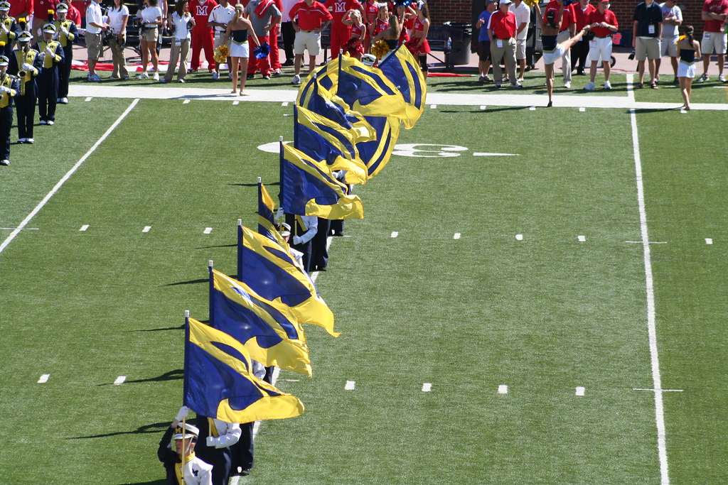 University of Michigan Marching Band Flag Twirlers Flickr
