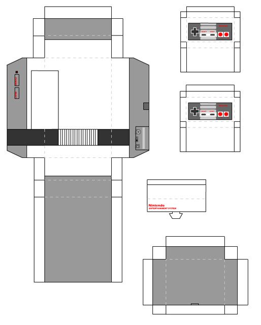 Paper NES Templates Hee hee. Carson Flickr
