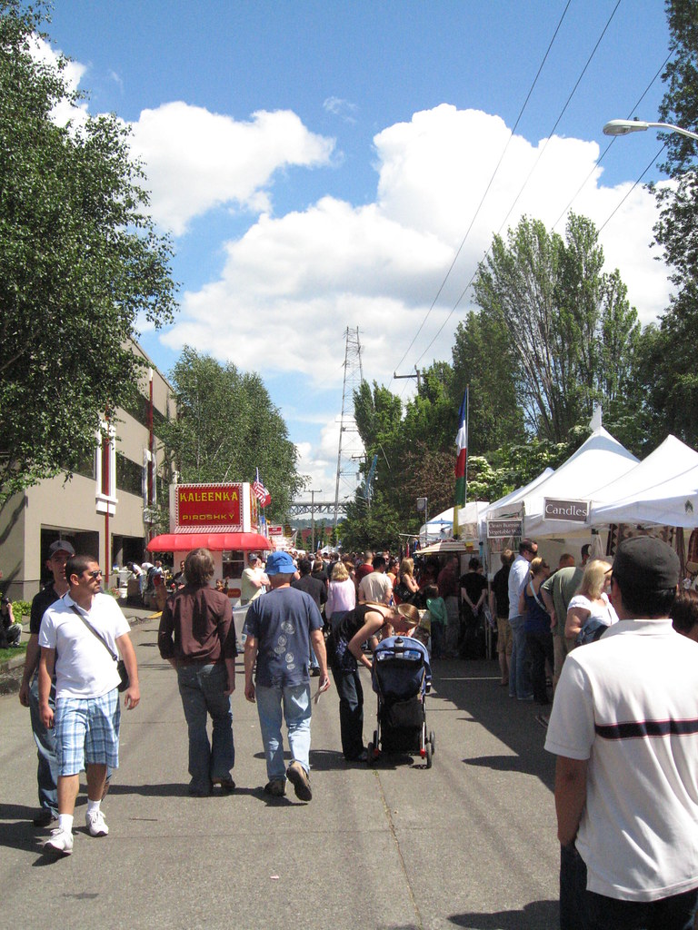 Fremont Fair Evergreens, perfect sky, Fremont Fair copelaes Flickr