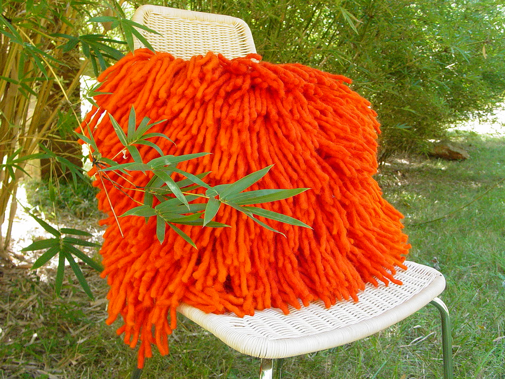 Rya shag wool roving pillow This pillow is made from felte… Flickr