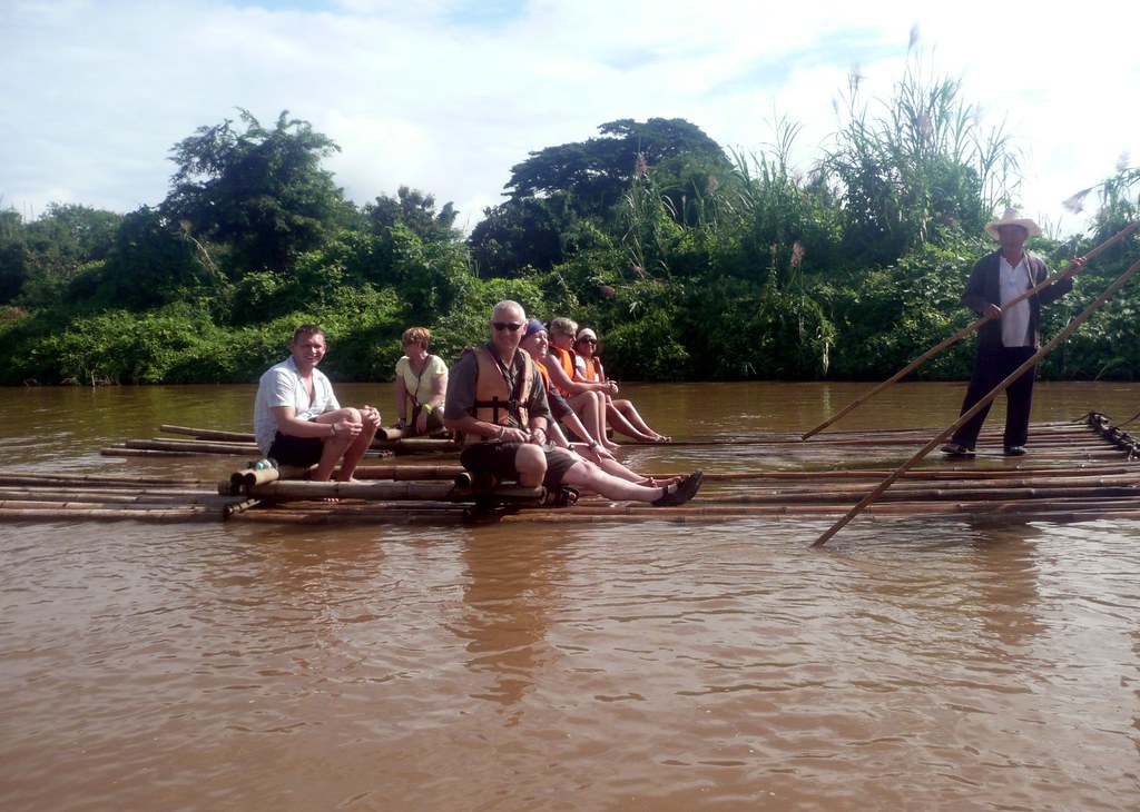 Bamboo Rafting (1) Part of the group on their bamboo rafts… Flickr