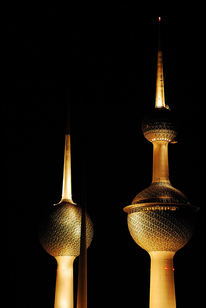 Kuwait Tower Kuwait Towers Night Taken in January 09/01/… Waseem