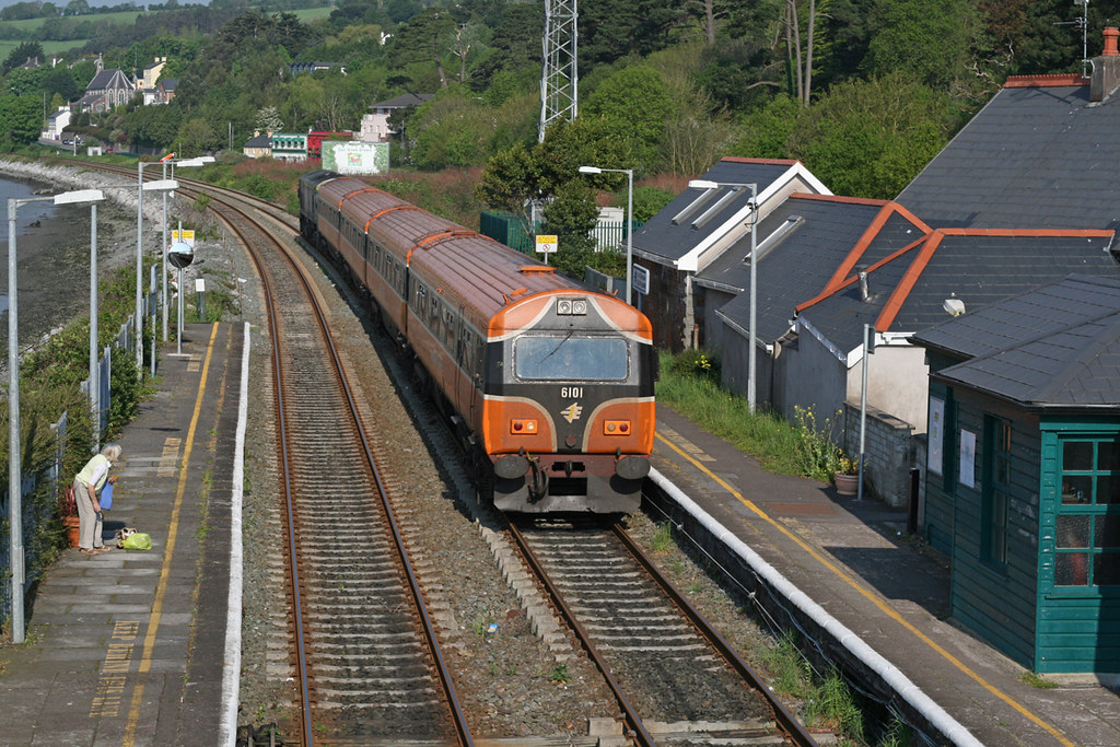 Cobh Cork train in Glounthaune. Irish Rail ran an older tr… Flickr