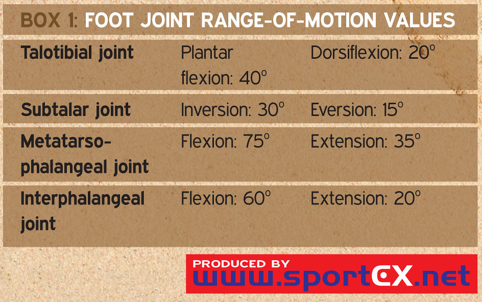 Foot joint rangeofmotion values (19DYp09) sportEX journals Flickr