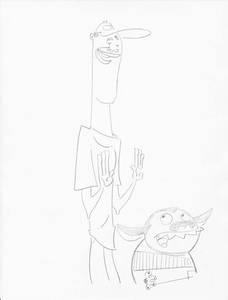 IMGmitch and loomis quick drawing of spookys loomis and mi