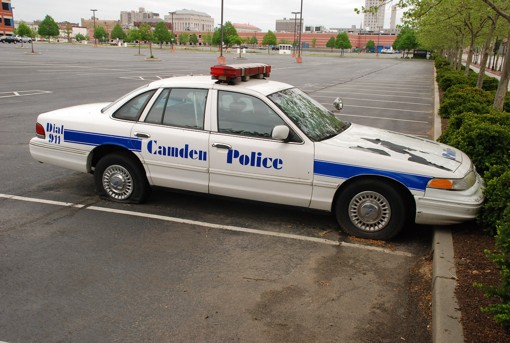 Camden, New Jersey Abandoned Camden police car. Jazz Guy Flickr