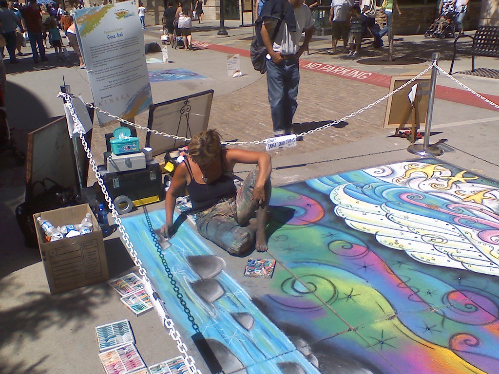 Chalk Art Festival Sidewalk chalk art from the Utah Foster… Flickr