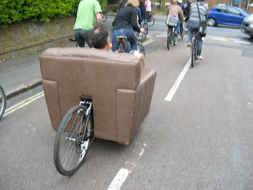 Sofa Bike Even more comfortable than a standard recumbent.… Simon