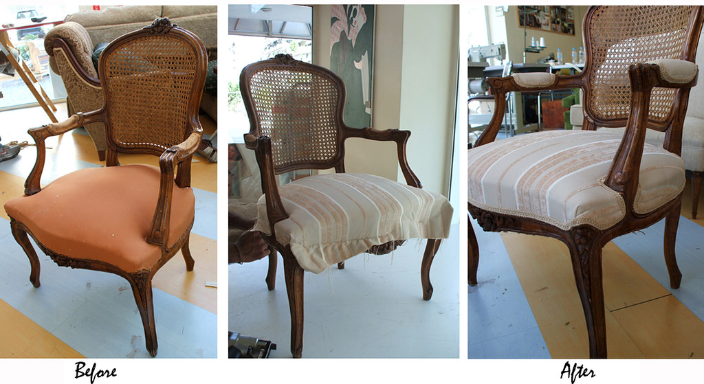 Dining chair upholstery job Before & After Upholstery & Cakes Flickr